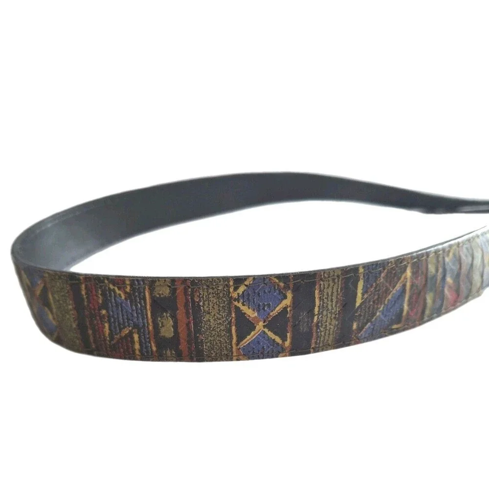 Vtg Artisanal Belt Elite Fresno California Medium Brass Buckle Boho Southwestern